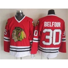 Chicago Blackhawks #30 ED Belfour Stitched Red CCM Throwback NHL Jersey