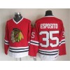 Chicago Blackhawks #35 Tony Esposito CCM Red Throwback Stitched NHL Jersey