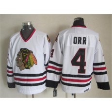 Chicago Blackhawks #4 Bobby Orr White CCM Throwback Stitched NHL Jersey