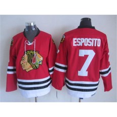 Chicago Blackhawks #7 Tony Esposito Red CCM Throwback Stitched NHL Jersey