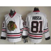 Chicago Blackhawks #81 Marian Hossa White CCM Throwback Stitched NHL Jersey