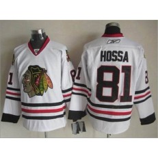 Chicago Blackhawks #81 Marian Hossa White CCM Throwback Stitched NHL Jersey