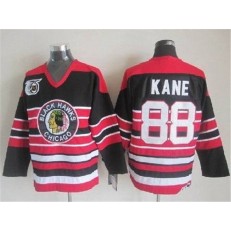 Chicago Blackhawks #88 Patrick Kane Red Black 75TH CCM Stitched NHL Jersey