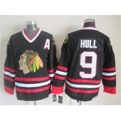 Chicago Blackhawks #9 Bobby Hull Black CCM Throwback Stitched NHL Jersey