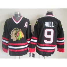 Chicago Blackhawks #9 Bobby Hull Black CCM Throwback Stitched NHL Jersey