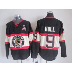 Chicago Blackhawks #9 Bobby Hull Black Third CCM Stitched NHL Jersey