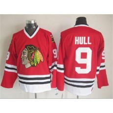 Chicago Blackhawks #9 Bobby Hull CCM Red Throwback Stitched NHL Jersey