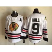 Chicago Blackhawks #9 Bobby Hull White CCM Throwback Stitched NHL Jersey