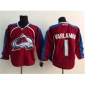 Colorado Avalanche #1 Semyon Varlamov Red Stitched NHL Jersey