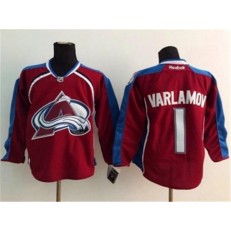Colorado Avalanche #1 Semyon Varlamov Red Stitched NHL Jersey