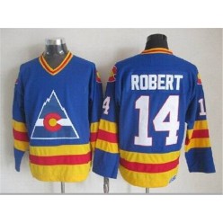 Colorado Avalanche #14 Rene Robert Blue CCM Throwback Stitched NHL Jersey