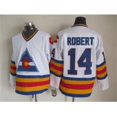 Colorado Avalanche #14 Rene Robert White CCM Throwback Stitched NHL Jersey