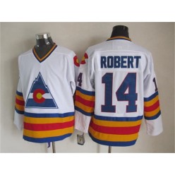 Colorado Avalanche #14 Rene Robert White CCM Throwback Stitched NHL Jersey