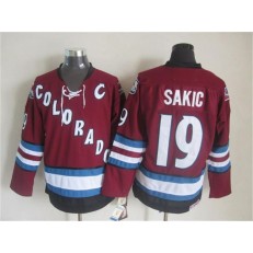 Colorado Avalanche #19 Joe Sakic Red CCM Throwback Stitched NHL Jersey