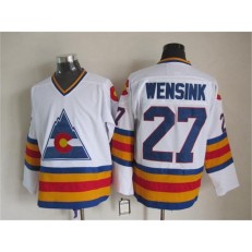 Colorado Avalanche #27 John Wensink White CCM Throwback Stitched NHL Jersey