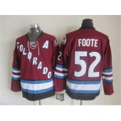 Colorado Avalanche #52 Adam Foote Red CCM Throwback Stitched NHL Jersey
