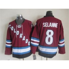 Colorado Avalanche #8 Teemu Selanne Red CCM Throwback Stitched NHL Jersey