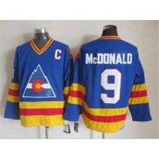 Colorado Avalanche #9 Lanny Mcdonald Blue CCM Throwback Stitched NHL Jersey