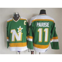 Dallas Stars #11 Parise Stitched Green CCM Throwback NHL Jersey