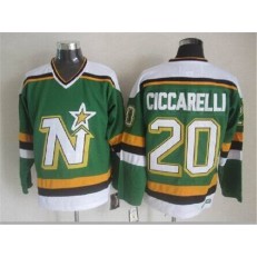 Dallas Stars #20 Dino Ciccarelli Green CCM Throwback Stitched NHL Jersey