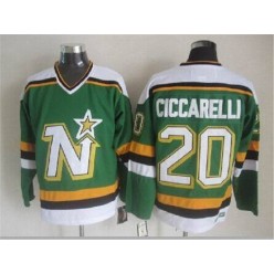 Dallas Stars #20 Dino Ciccarelli Green CCM Throwback Stitched NHL Jersey