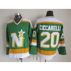 Dallas Stars #20 Dino Ciccarelli Stitched Green CCM Throwback NHL Jersey