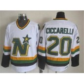 Dallas Stars #20 Dino Ciccarelli White CCM Throwback Stitched NHL Jersey