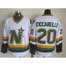 Dallas Stars #20 Dino Ciccarelli White CCM Throwback Stitched NHL Jersey