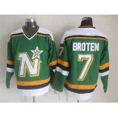 Dallas Stars #7 Neal Broten Green CCM Throwback Stitched NHL Jersey