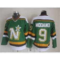 Dallas Stars #9 Mike Modano Green CCM Throwback Stitched NHL Jersey