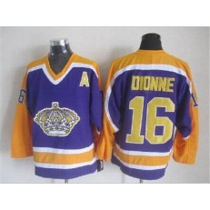 Los Angeles Kings #16 Marcel Dionne Purple Yellow CCM Throwback Stitched NHL Jersey