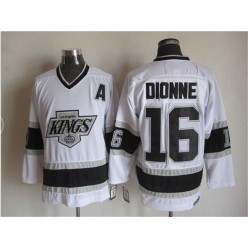 Los Angeles Kings #16 Marcel Dionne White CCM Throwback Stitched NHL Jersey