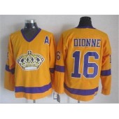 Los Angeles Kings #16 Marcel Dionne Yellow CCM Throwback Stitched NHL Jersey