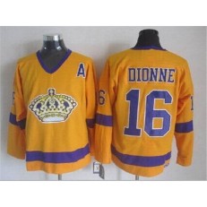 Los Angeles Kings #16 Marcel Dionne Yellow CCM Throwback Stitched NHL Jersey