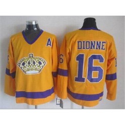 Los Angeles Kings #16 Marcel Dionne Yellow CCM Throwback Stitched NHL Jersey
