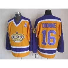 Los Angeles Kings #16 Marcel Dionne Yellow Purple CCM Throwback Stitched NHL Jersey