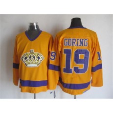 Los Angeles Kings #19 Butch Goring Yellow CCM Throwback Stitched NHL Jersey