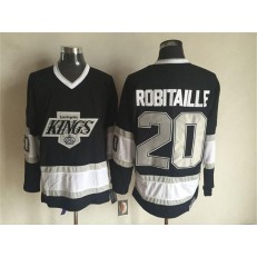 Los Angeles Kings #20 Luc Robitaille Black CCM Throwback Stitched NHL Jersey