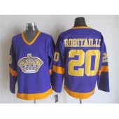 Los Angeles Kings #20 Luc Robitaille Purple CCM Throwback Stitched NHL Jersey