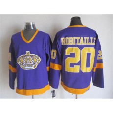Los Angeles Kings #20 Luc Robitaille Purple CCM Throwback Stitched NHL Jersey