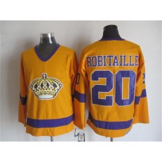 Los Angeles Kings #20 Luc Robitaille Yellow CCM Throwback Stitched NHL Jersey