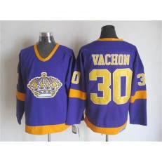 Los Angeles Kings #30 Rogie Vachon Purple CCM Throwback Stitched NHL Jersey