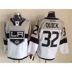 Los Angeles Kings #32 Jonathan Quick White Grey 2015 Stadium Series Stitched NHL Jersey