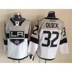 Los Angeles Kings #32 Jonathan Quick White Grey 2015 Stadium Series Stitched NHL Jersey