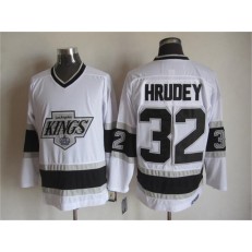 Los Angeles Kings #32 Kelly Hrudey White CCM Throwback Stitched NHL Jersey