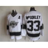 Los Angeles Kings #33 Marty Mcsorley White CCM Throwback Stitched NHL Jersey