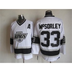 Los Angeles Kings #33 Marty Mcsorley White CCM Throwback Stitched NHL Jersey