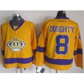 Los Angeles Kings #8 Drew Doughty Yellow CCM Throwback Stitched NHL Jersey