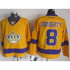 Los Angeles Kings #8 Drew Doughty Yellow CCM Throwback Stitched NHL Jersey