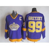 Los Angeles Kings #99 Wayne Gretzky Purple CCM Throwback Stitched NHL Jersey